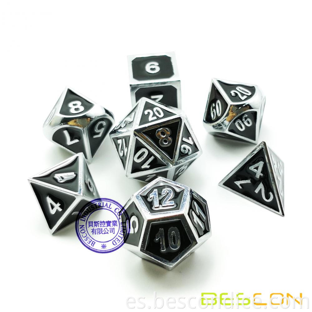 Polyhedral Metal Dice Set For Tabletop Game 2